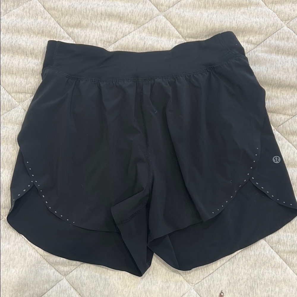 lululemon athletica Black fast & free Athletic Shorts Lightweight Design
